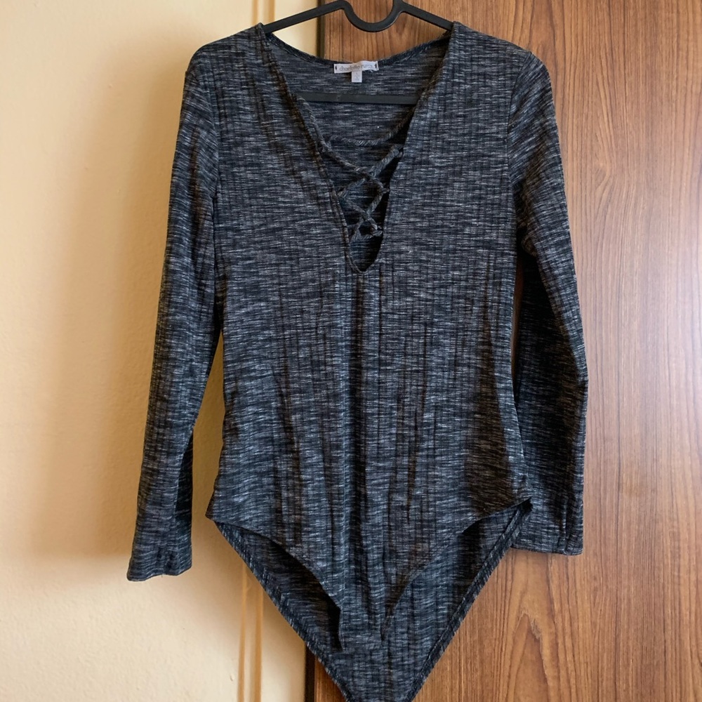 Black and grey bodysuit